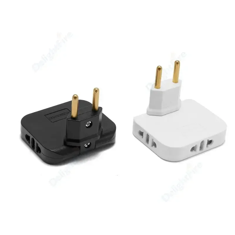 Gniazdo elektryczne EU 3 w 1 2Pin 4.8mm Adapter wtyczki Składany CN US do EU Euro Korea FR Travel Aadapters AC Converter Outlet