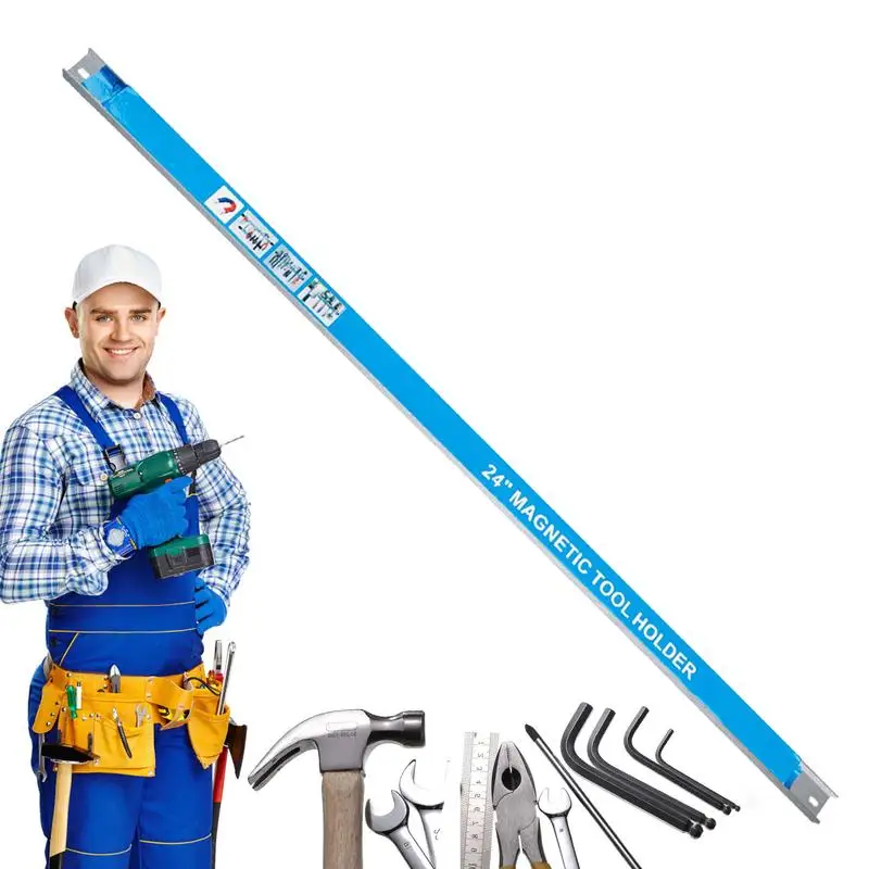 Portautensili magnetico Barra degli attrezzi resistente Salvaspazio Portautensili in metallo per officina Garage Casa 8,12,18,20 pollici