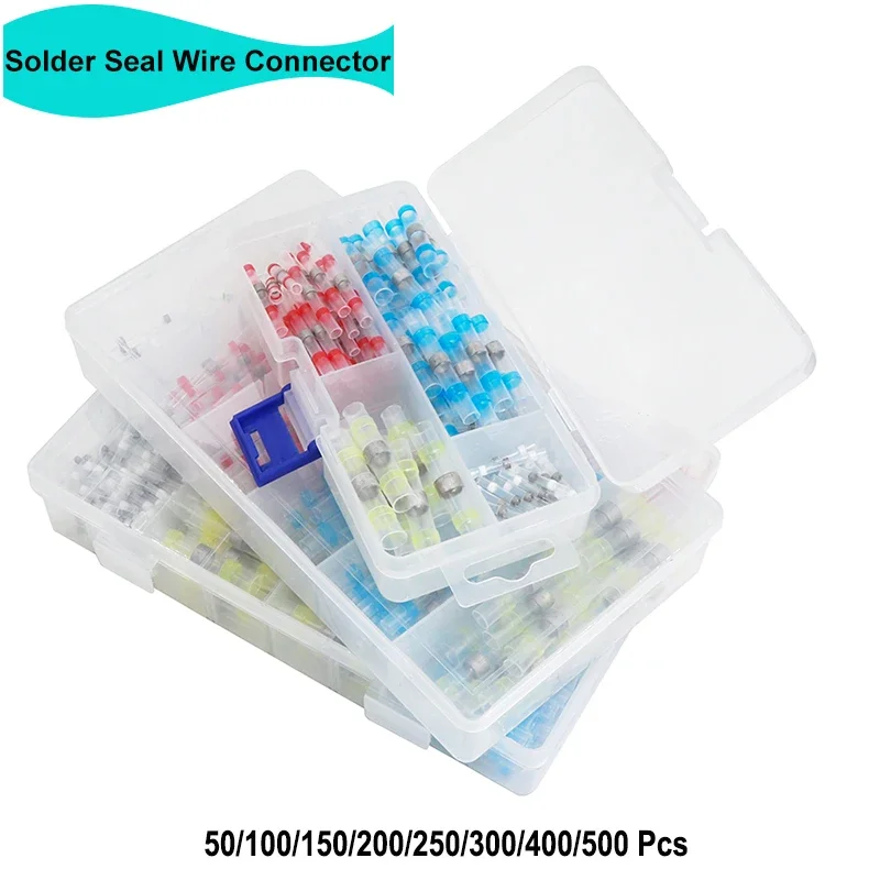 

Boxed Solder Seal Wire Connector 3:1 Heat Shrink Sealed Insulated Butt Splice Terminal Waterproof Protect Butt Wire Connectors