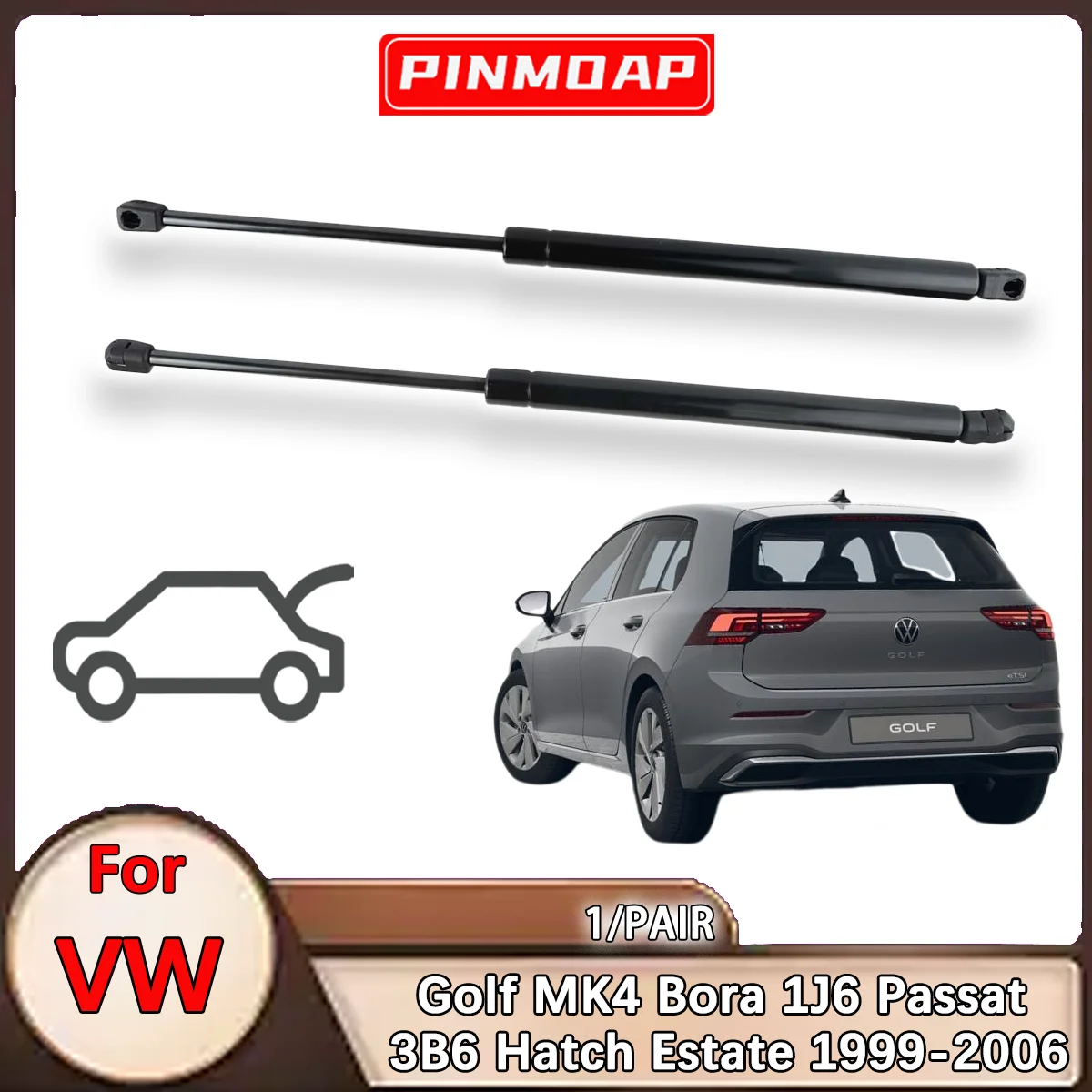 

Trunk Gas Struts Spring Bar For Golf MK4 Bora 1J6 Passat 3B6 Hatch Estate 99-06 OE 1J827550C Rear Shock Strut Bar Pressure Rod