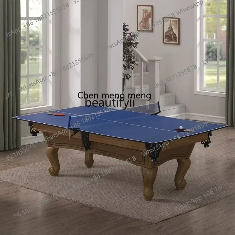 

ss7486 new style Pool Table Household 233.33cm Billiards Solid Wood Carving Antique Ball Table American Table Tennis Bar