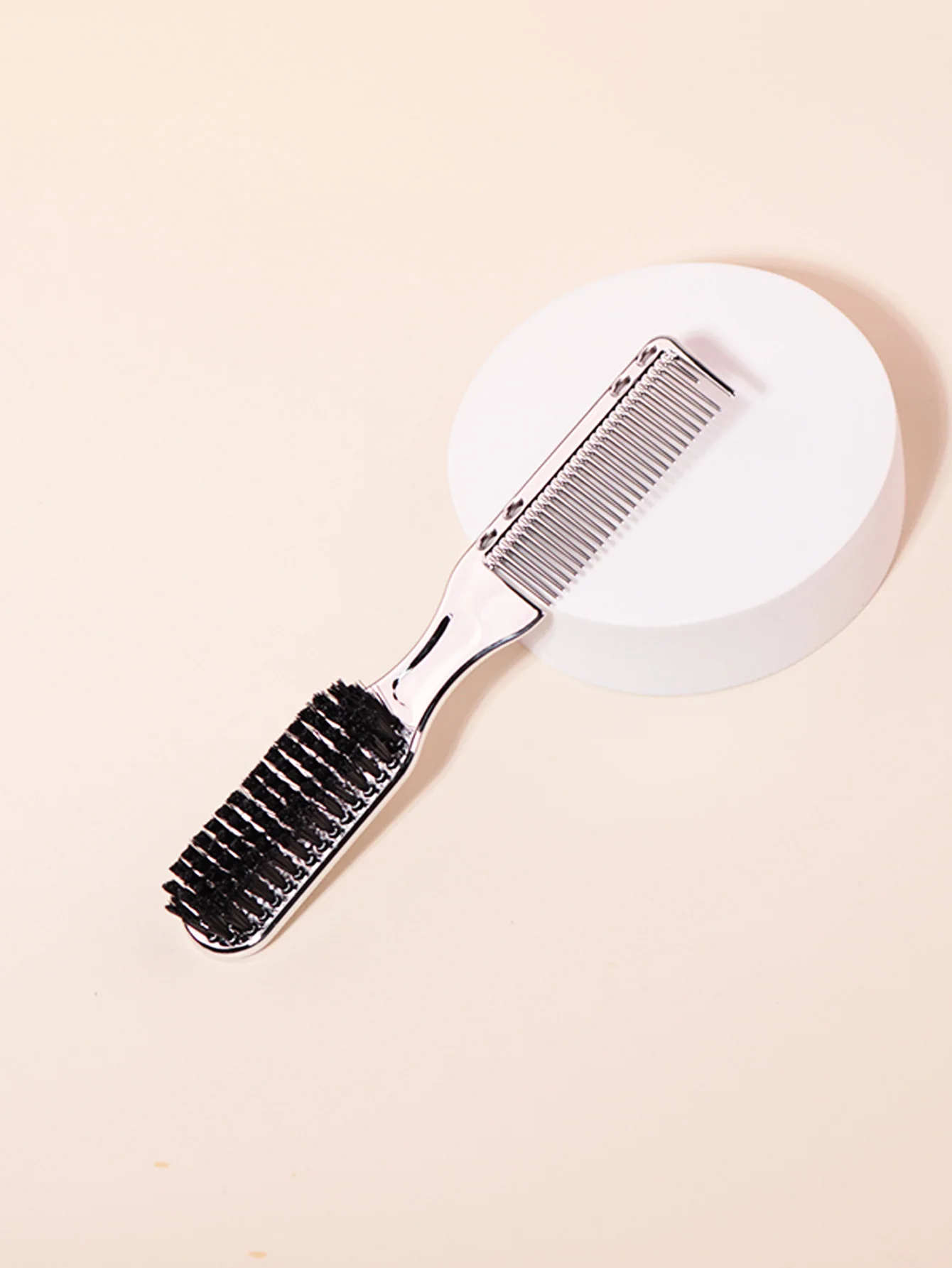 1 piece nylon men's hair brush, multifunctional brush, double-sided beard brush, suitable for men's beard beauty