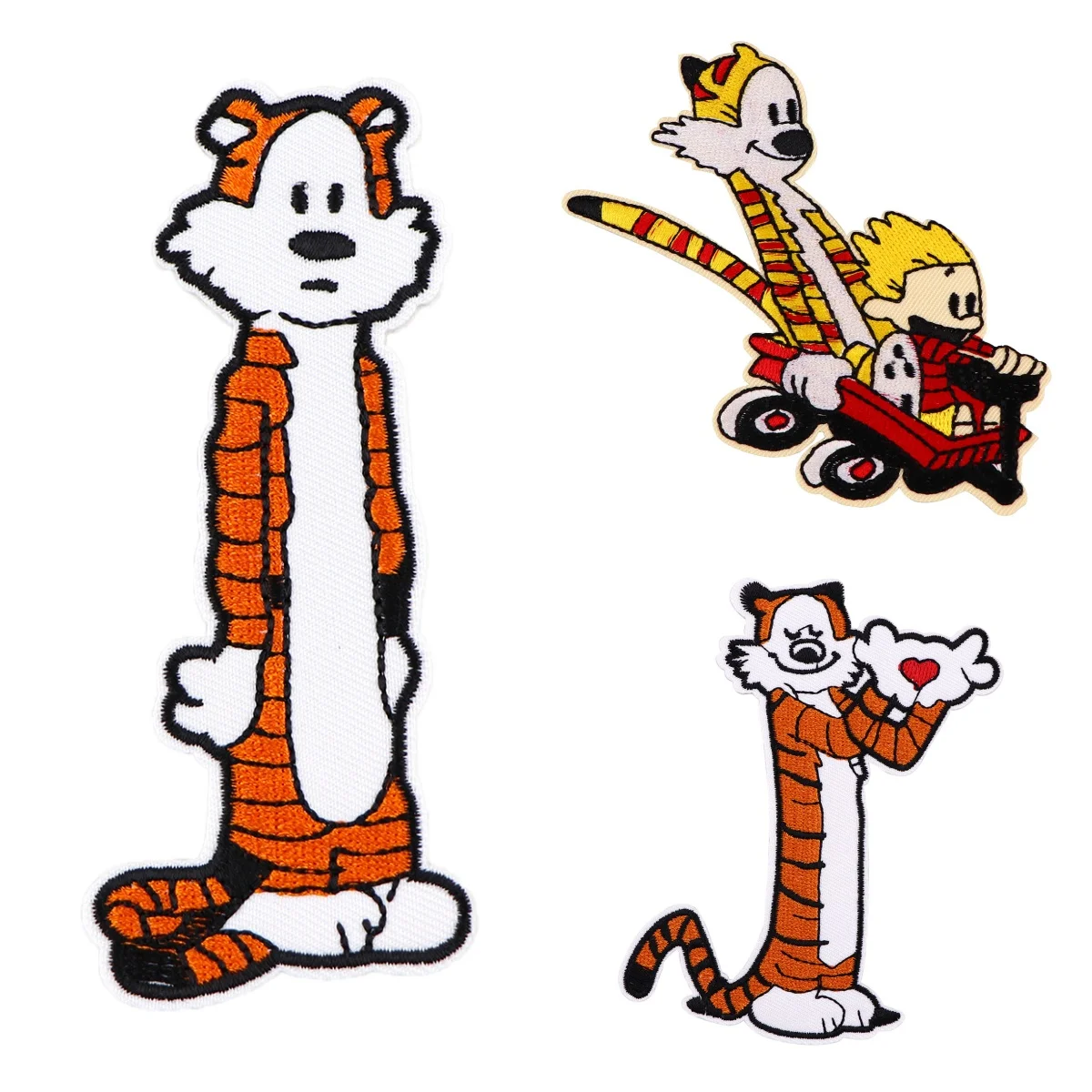 

Cartoon Tiger Embroidery Patch Iron On Patches For Clothing Thermoadhesive Patches For Jackets Sewing DIY Sticker