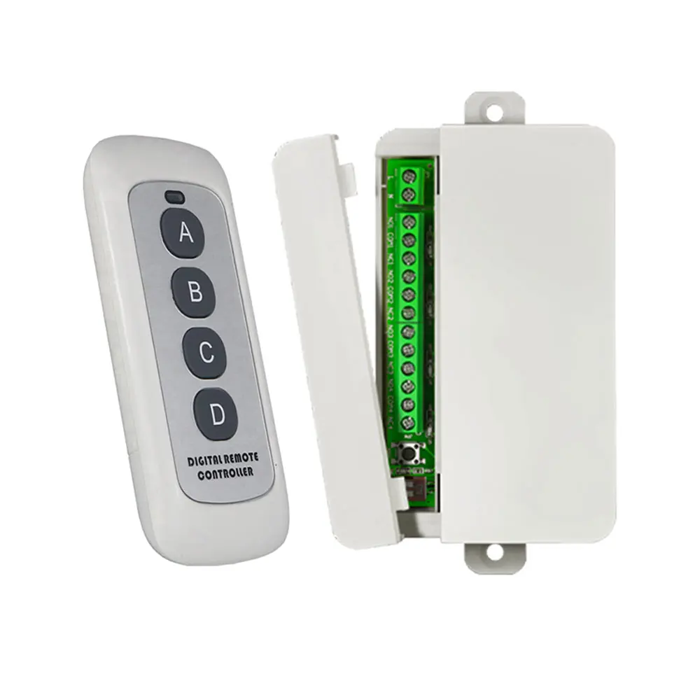 

4CH universal garage gate door motors opener rf transmitter and receiver relay 433 mhz Remote Control Switches