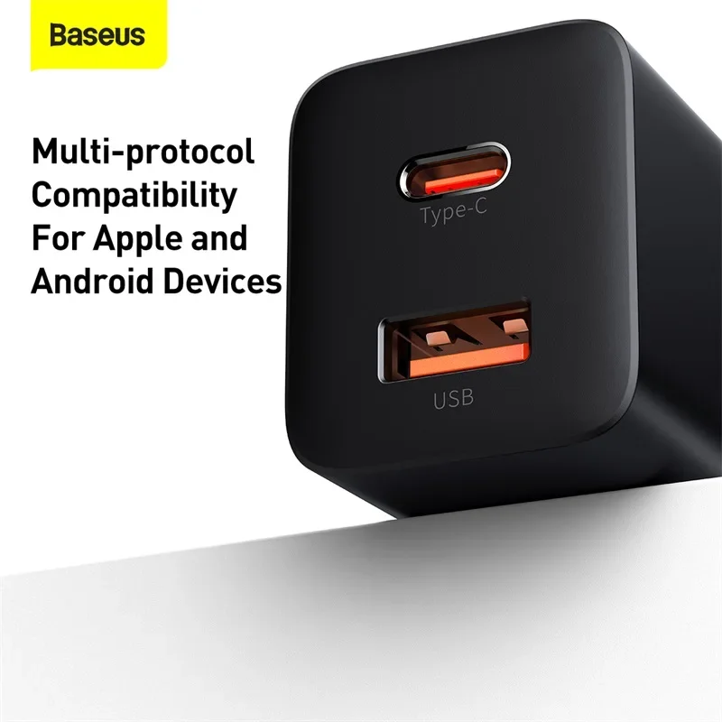 Baseus Super Si Pro Quick Charger C+U 30W EU US