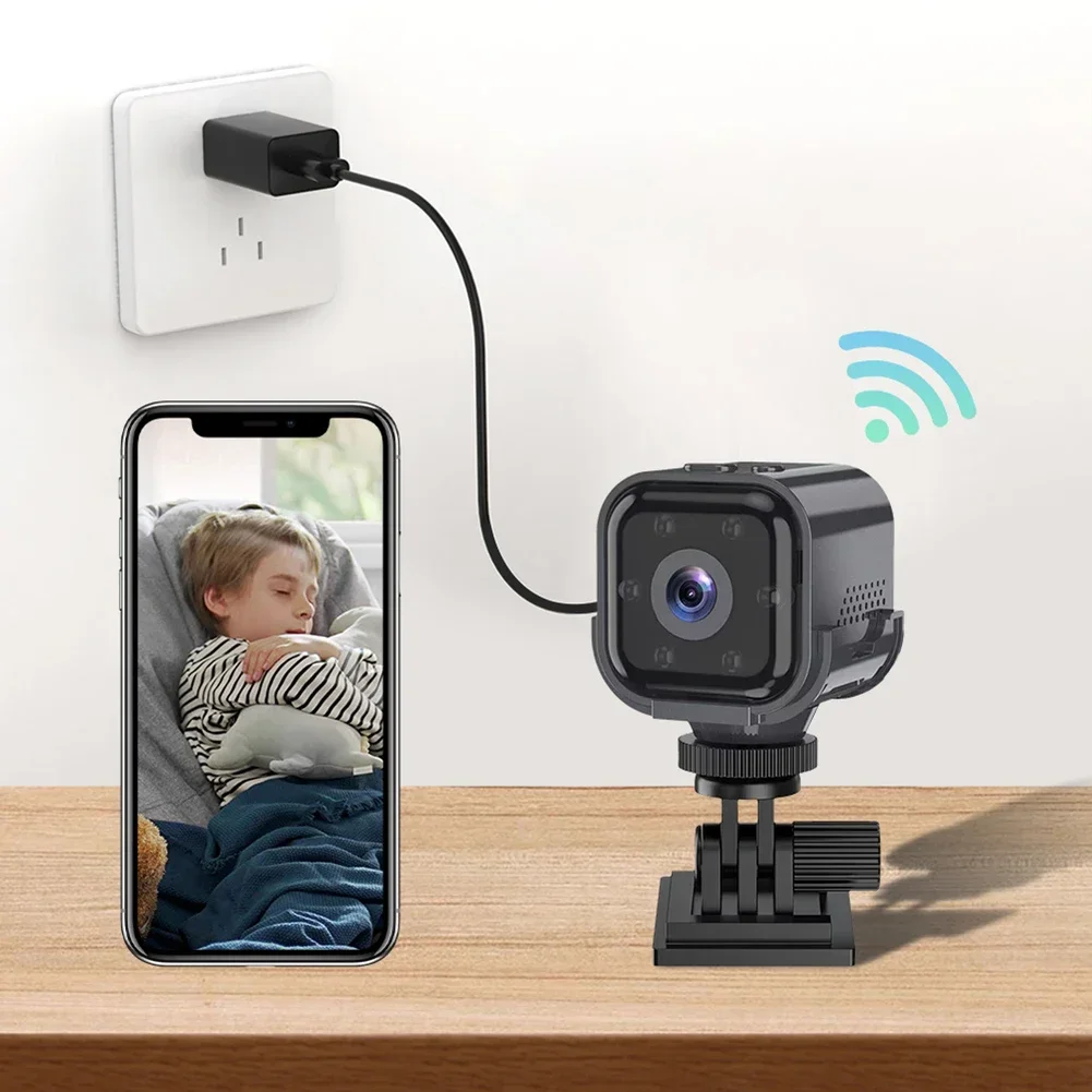 AS03-S كاميرا مراقبة ذكية تعمل بالواي فاي، كاميرا مراقبة صغيرة، ذاكرة كبيرة، إصدار عالي الدقة، كاميرا عمل لاسلكية تعمل بالواي فاي #1