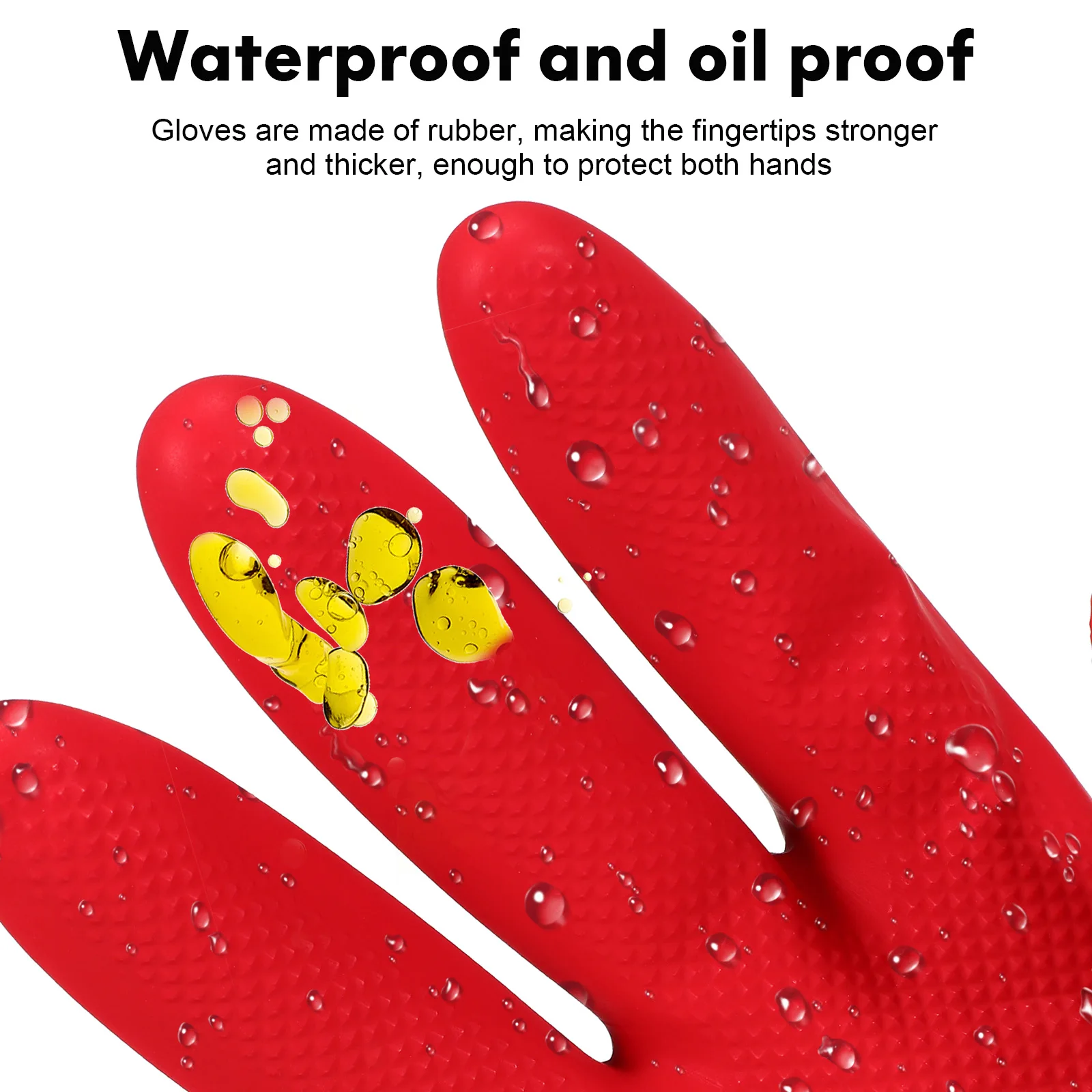 

4Pairs Household Cleaning Gloves Rubber Reusable Anti-Skid for Kitchen Dishwashing Bathroom Garden Washing Mittens
