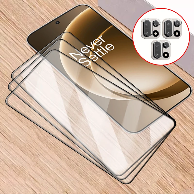 

6-in-1 For Oneplus 15 Glass Oneplus 15 Tempered Glass Full Cover Glue 9H Phone Protective Screen Protector Oneplus 15 Lens Glass