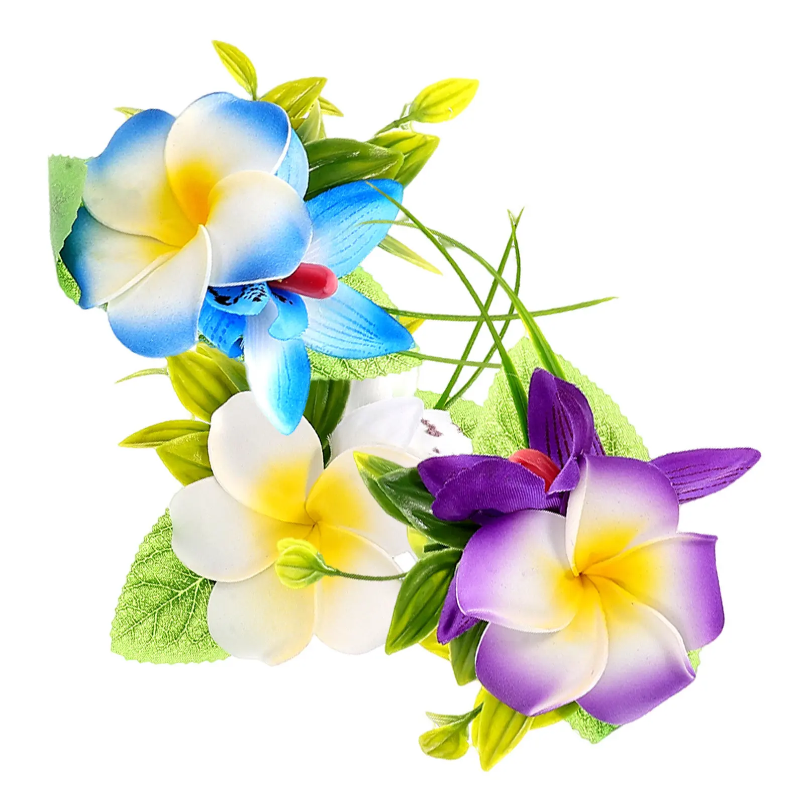 

3Pcs Hawaiian Plumeria Hair Clips Women Simulated Plumeria Flower Hairpins Vibrant Lifelike Design Beach Party Daily Boho Hair