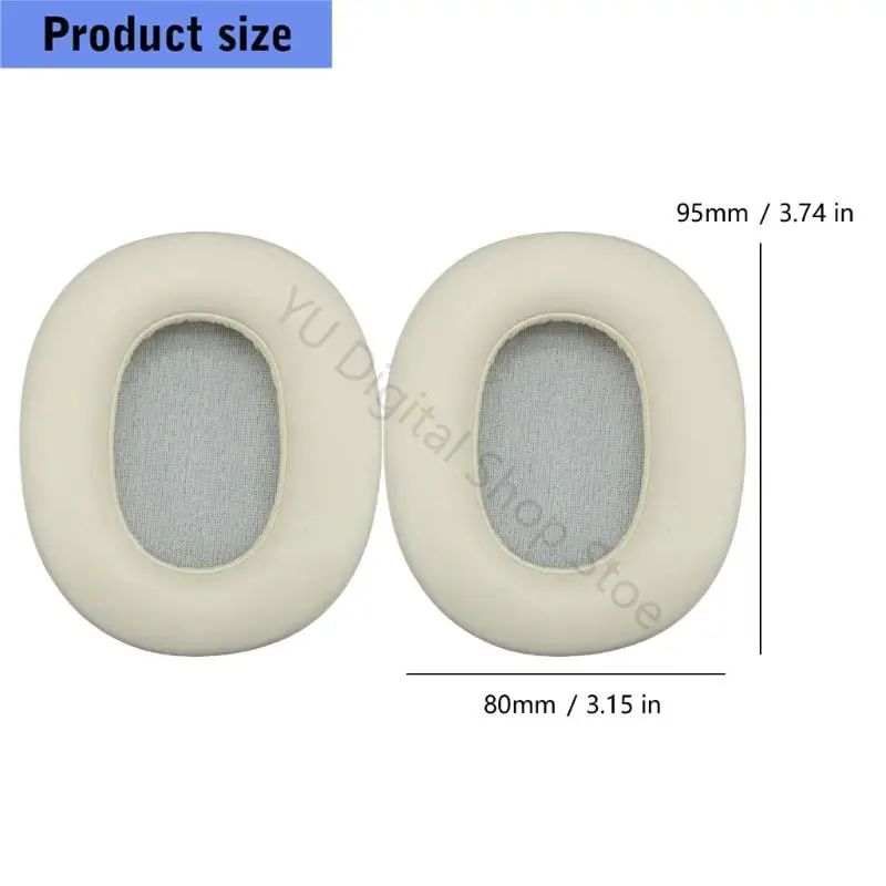 96BA gepolstertes Over-Ear-Kissen-Set, Proteinleder-Ersatzpaar für alltägliche Arbeit, Studium und tägliches Tragen – Detail 6