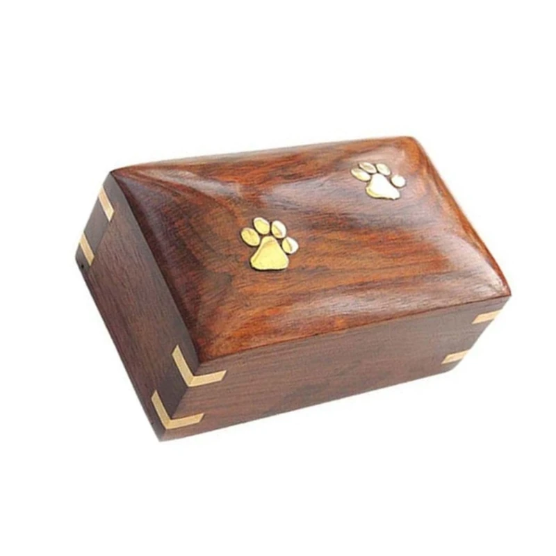 Pet Urn Pet Remembrances Box Memorial with Claws Print Funerary Caskets