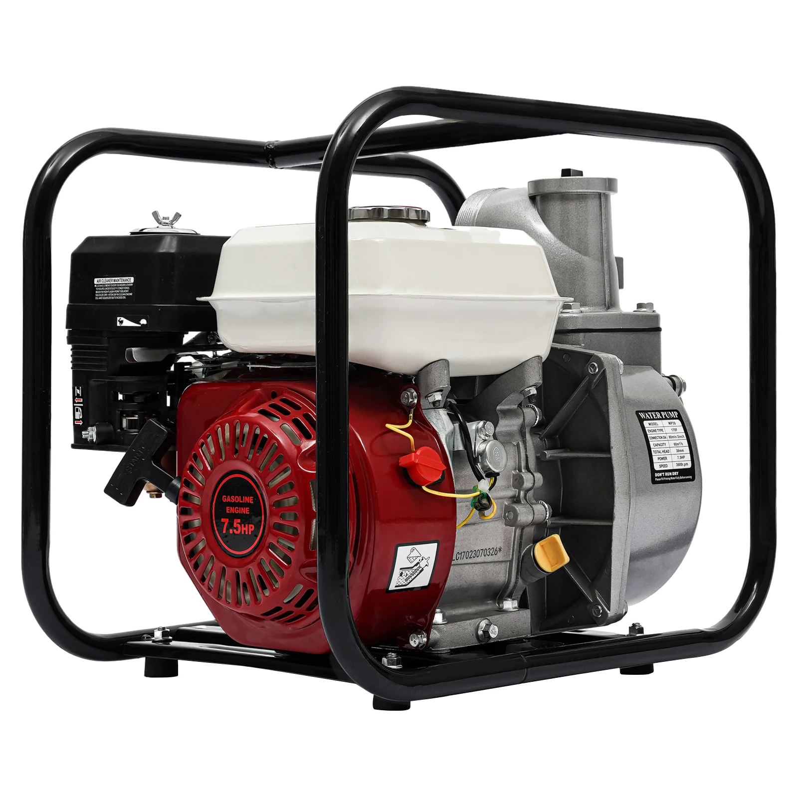 4-Stroke Gasoline Engine Water Transfer Pump 7.5HP 210cc High Performance Water Pump for Garden Farmland Irrigation