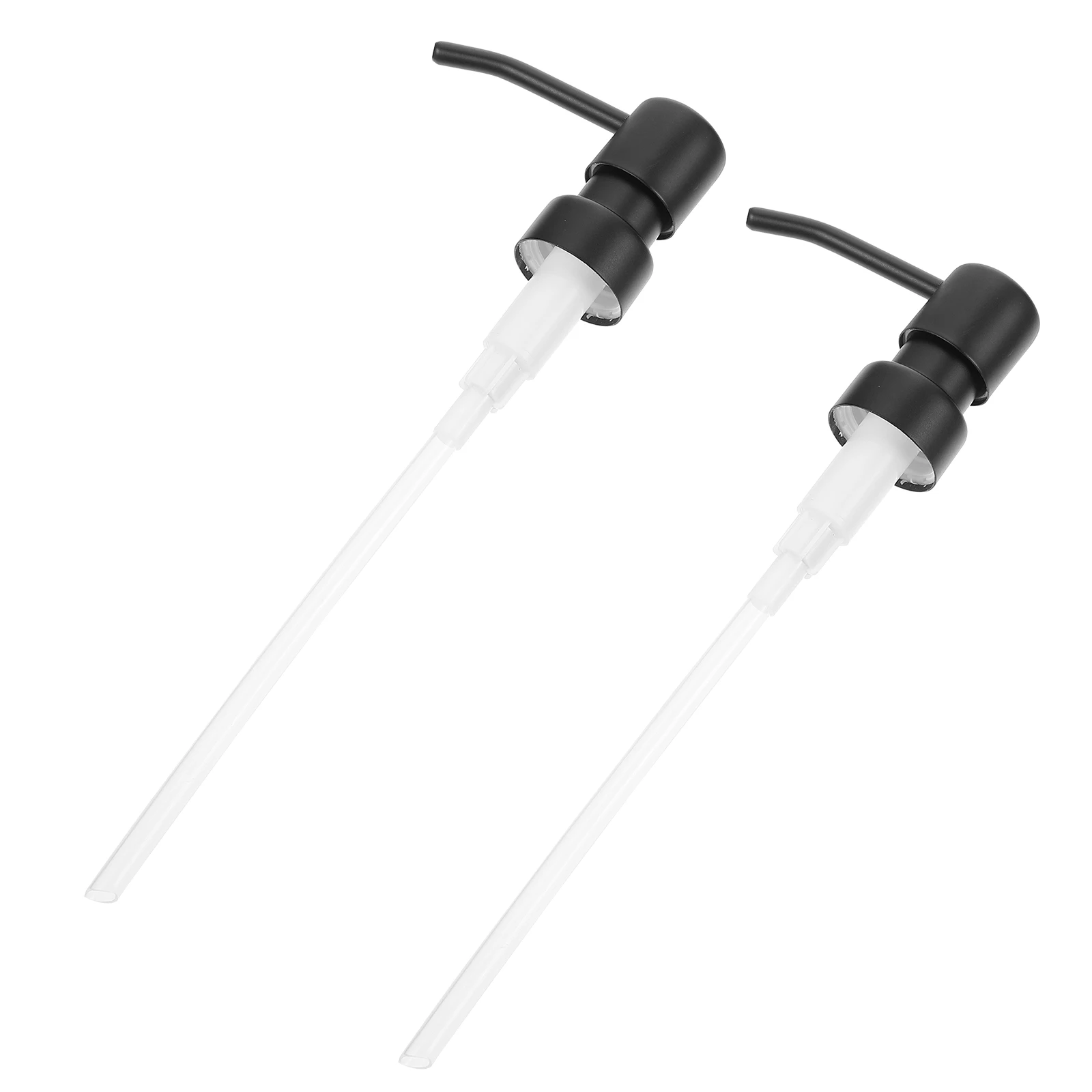 

2pcs Plating Pump Head Black Stainless Steel Soap Dispenser Pumps Travel Toiletries Bottle Replacement Lotion Pump Accessories