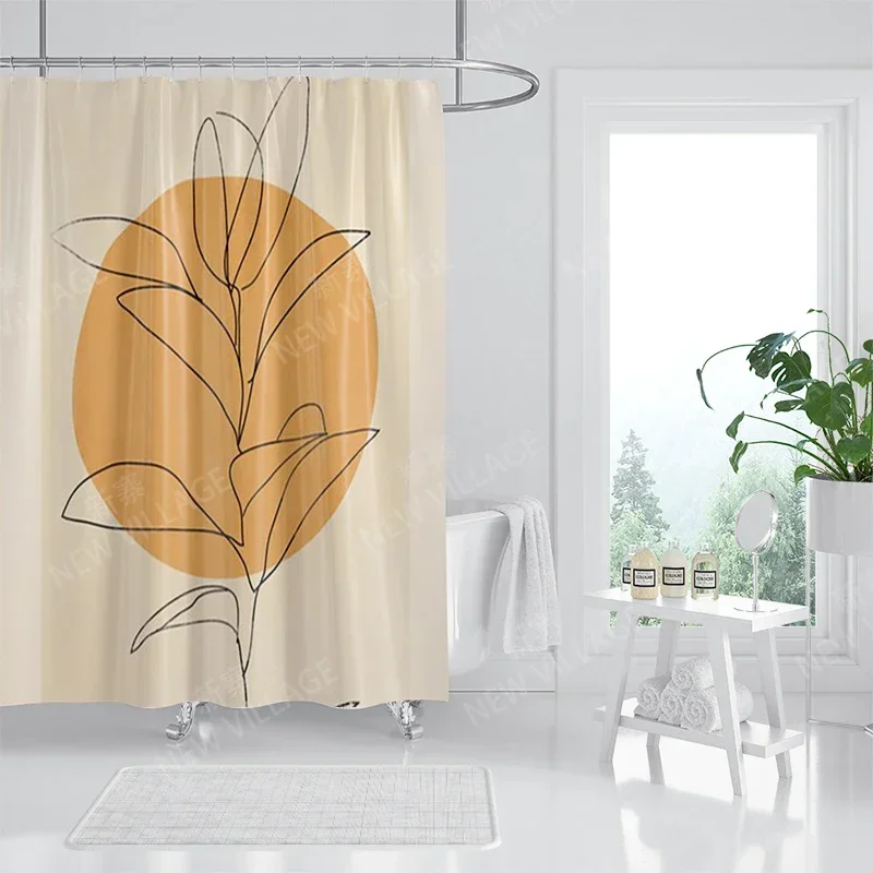 Waterproof fabric shower curtains Bathroom curtain accessories 180x200 Bath curtain for shower 240*200 nordic boho decoration