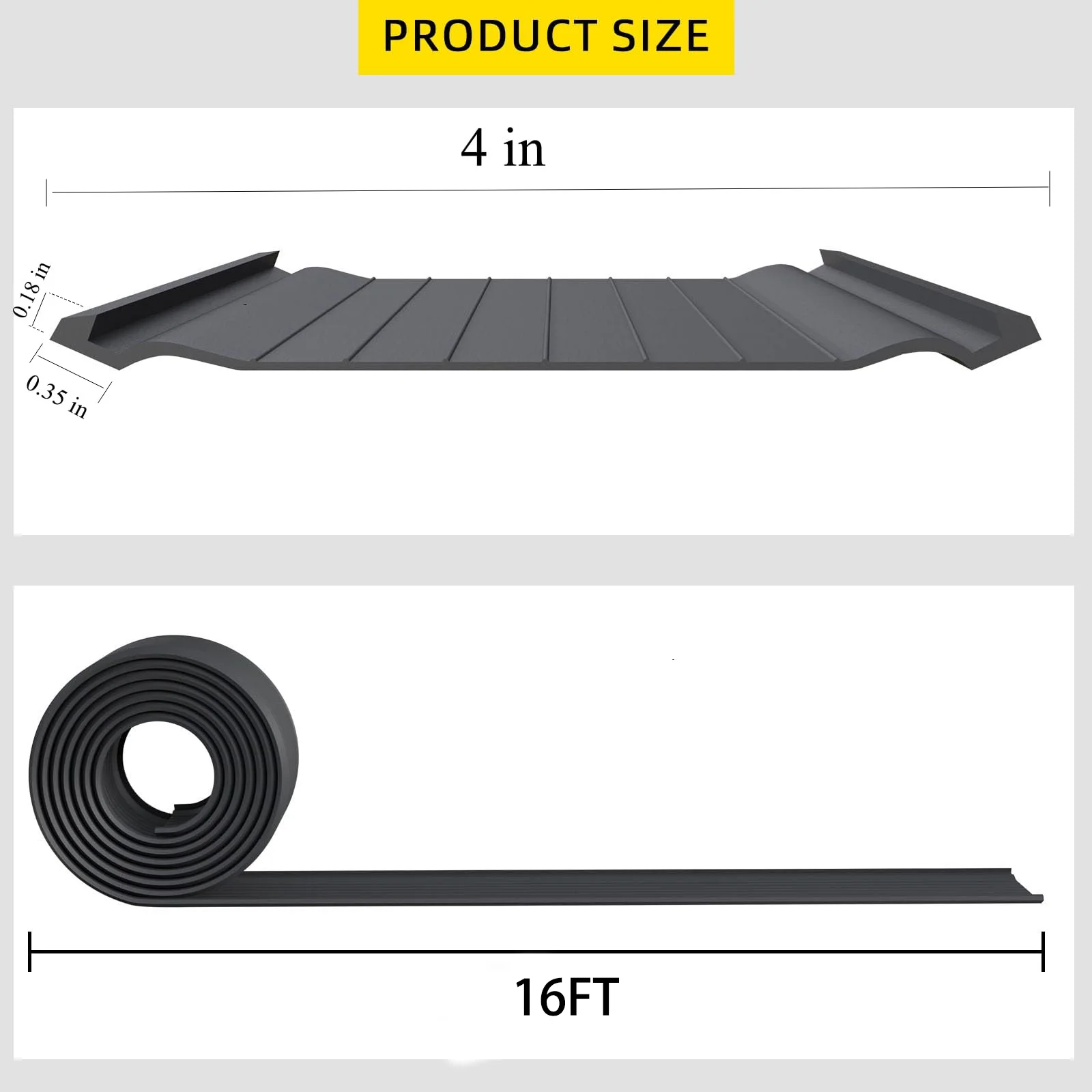 Borracha inferior Tempo selo para a porta da garagem, 16 pés de substituição do selo para descascamento, único Slot Design