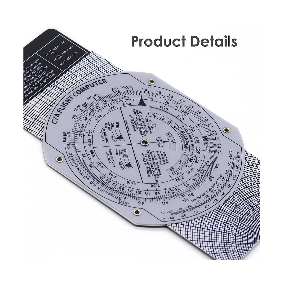 E6B Flight Computer Aviation Plotter Circular Slide Rule Used in Aviation Flight Training Pilot Training, Internships