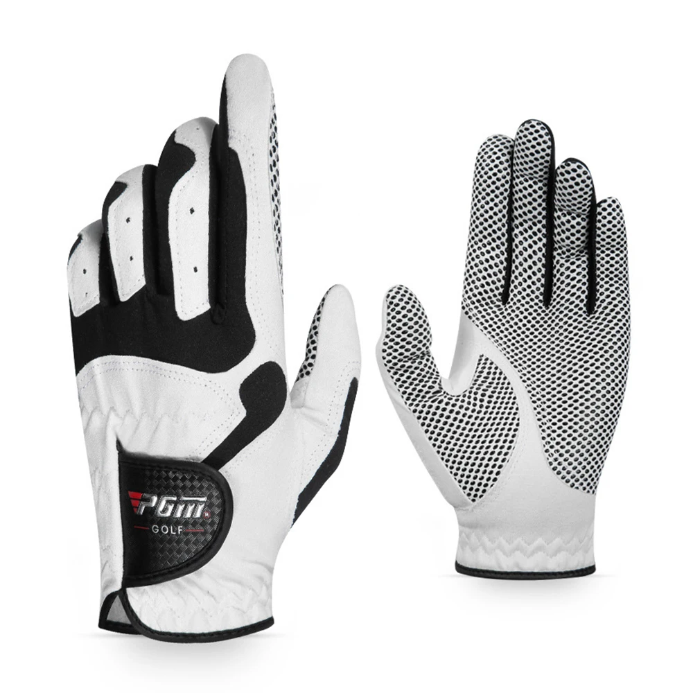 1pc PGM Men's Micro Fiber Soft Golf Wear Gloves Left Right Hand Particles Breathable Sport Grip Anti-skidding Mittens ST017 골프장갑