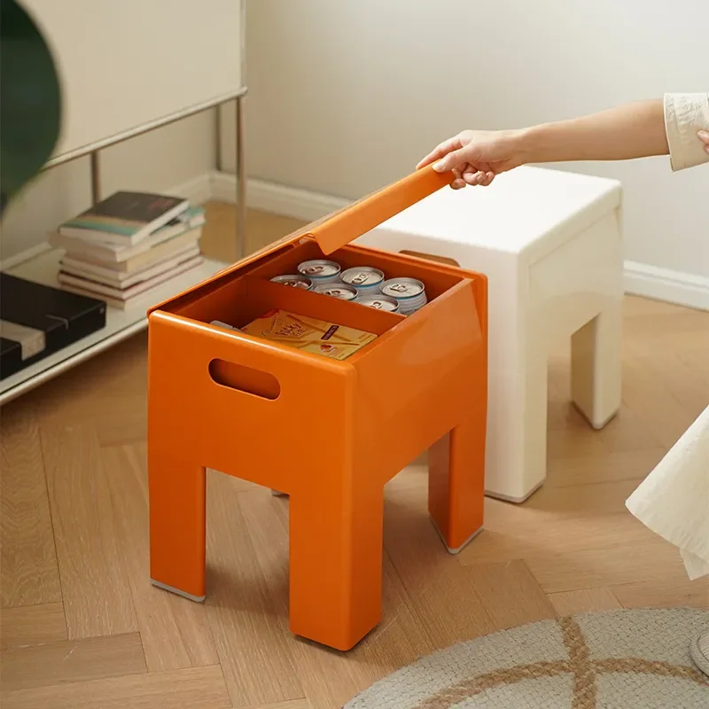 Nordic Modern Simple Small Stool Low Footstool Home Storage Shoe Changing Bench Designer Sedentary Chair for Living Room