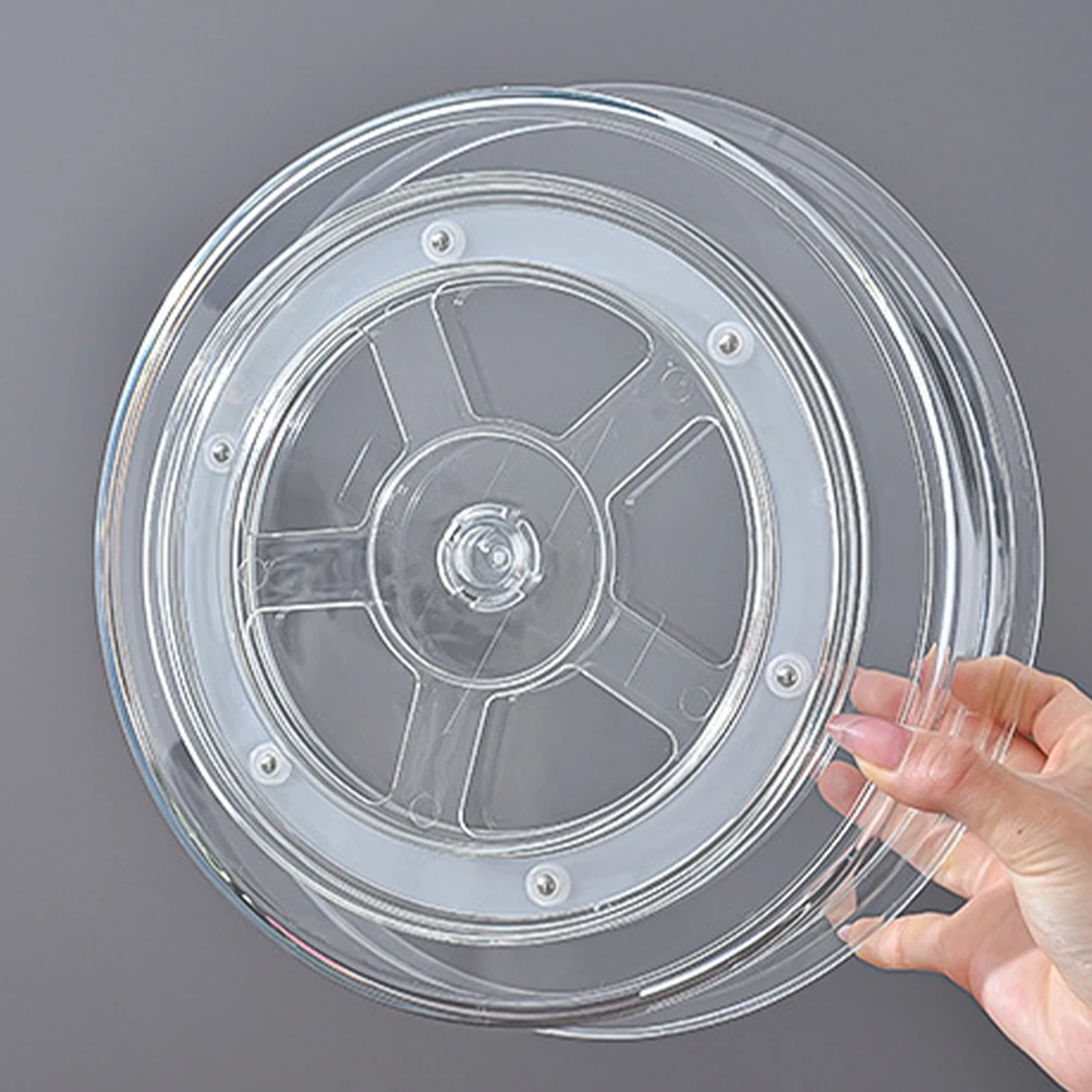 

Kitchen Rotating Spice Holder Multi-Function Turntable Organizer Clear Desktop Storage Rack For Cabinet Pantry Fridge