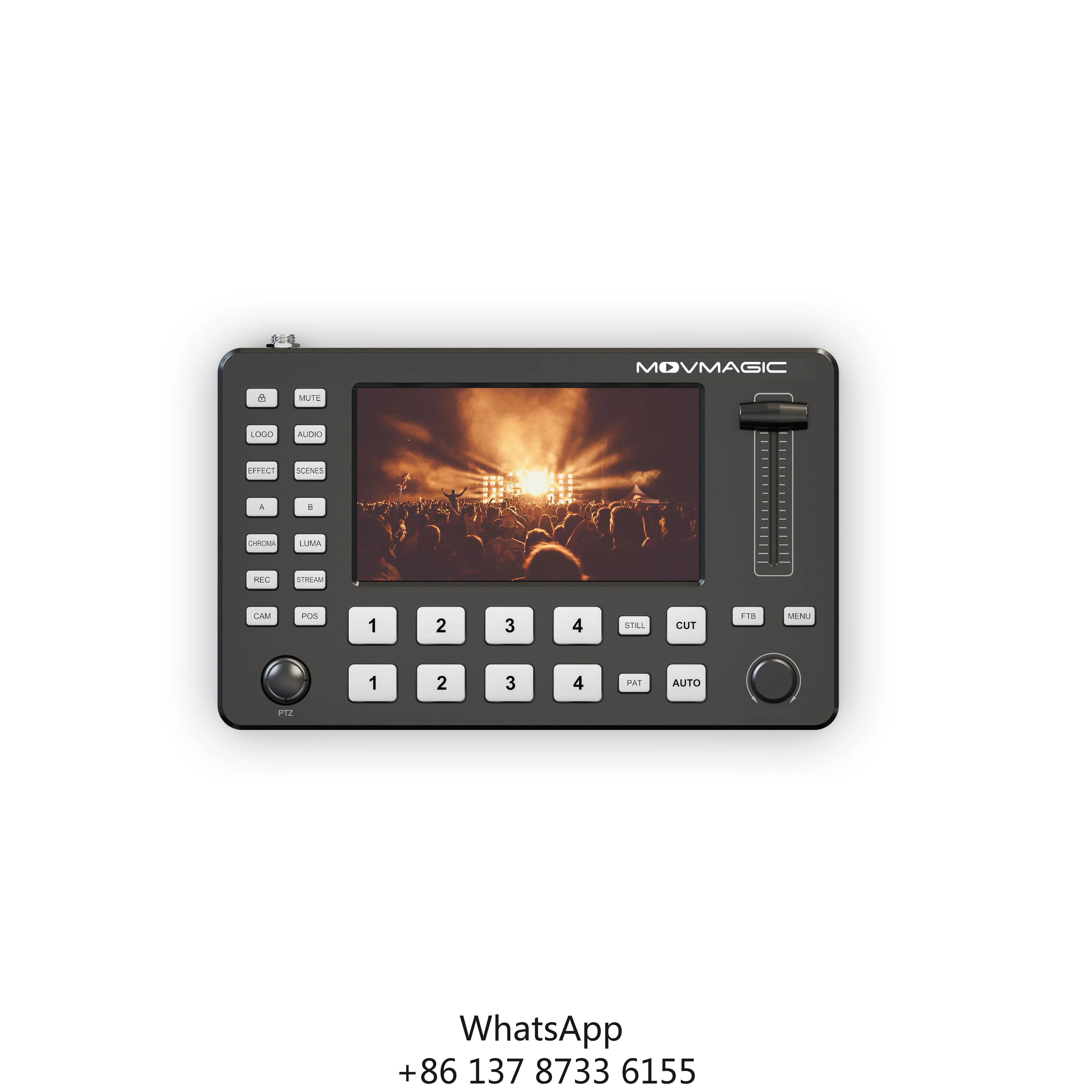Movmagic M1 Livestream Video Mixer Recorder Switcher With PTZ Camera Control For 4 Channels Input For Broadcast Live Production