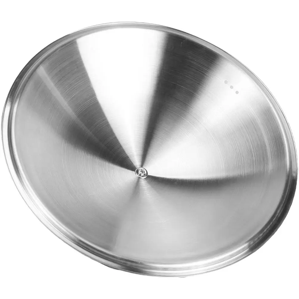 Thickened Stainless Steel Pan Lid Metal Universal Cover Drop Proof Scratch Resistant for Frying Pans Soup Pots Woks Skillets