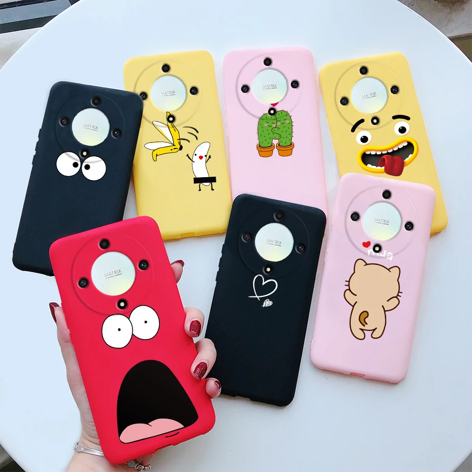 For Honor Magic5 Lite Case 2023 Cute Cat Cartoon Silicone Soft Back Cover For Honor Magic 5 Lite Phone Cases Magic5 Lite Fundas