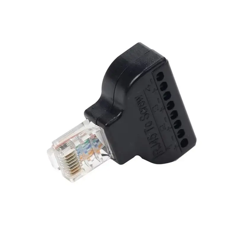 3X RJ45 To 8 Pin Terminal Adapter Connector 8P8C Network Crystal Head Screw Terminal Block-Y18A