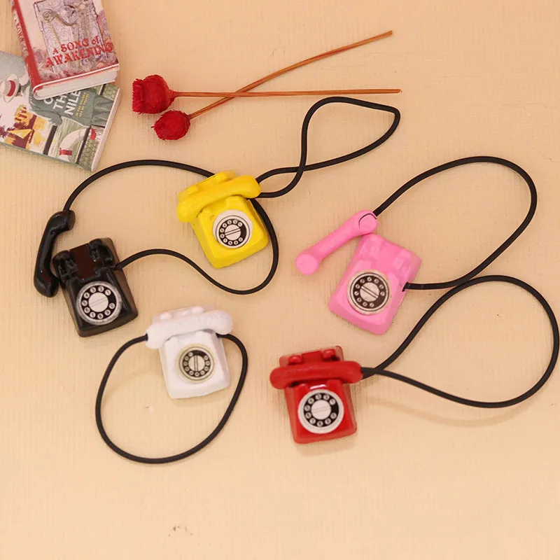 

Miniature Model Retro Telephone Mini Model 1:12 Ob11 Dollhouse