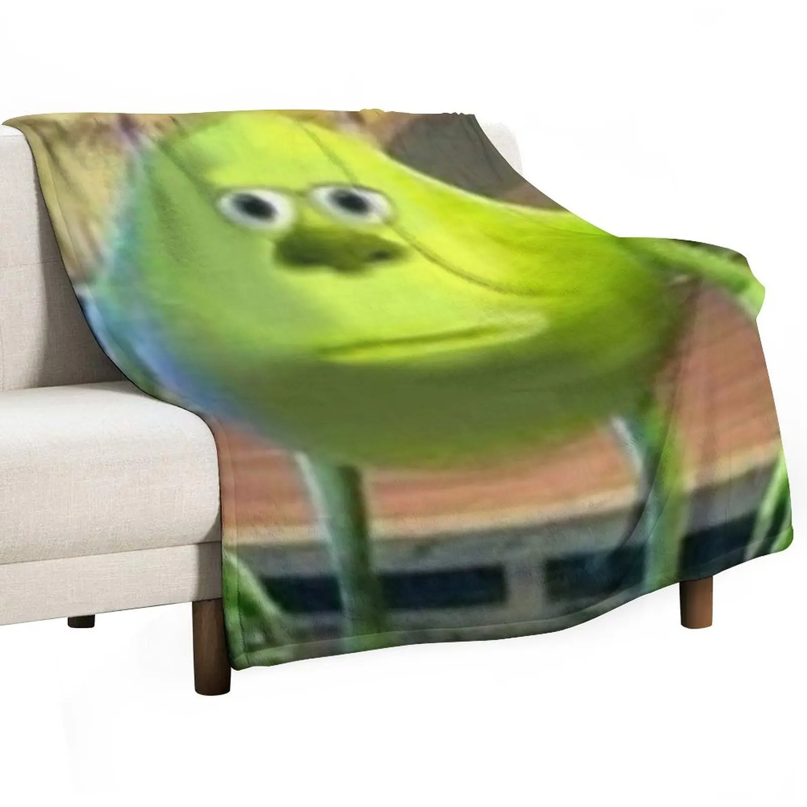 Mike Wazowksi Sully Face - Monsters Inc. Throw Blanket Softest sofa bed Cute Plaid Blankets
