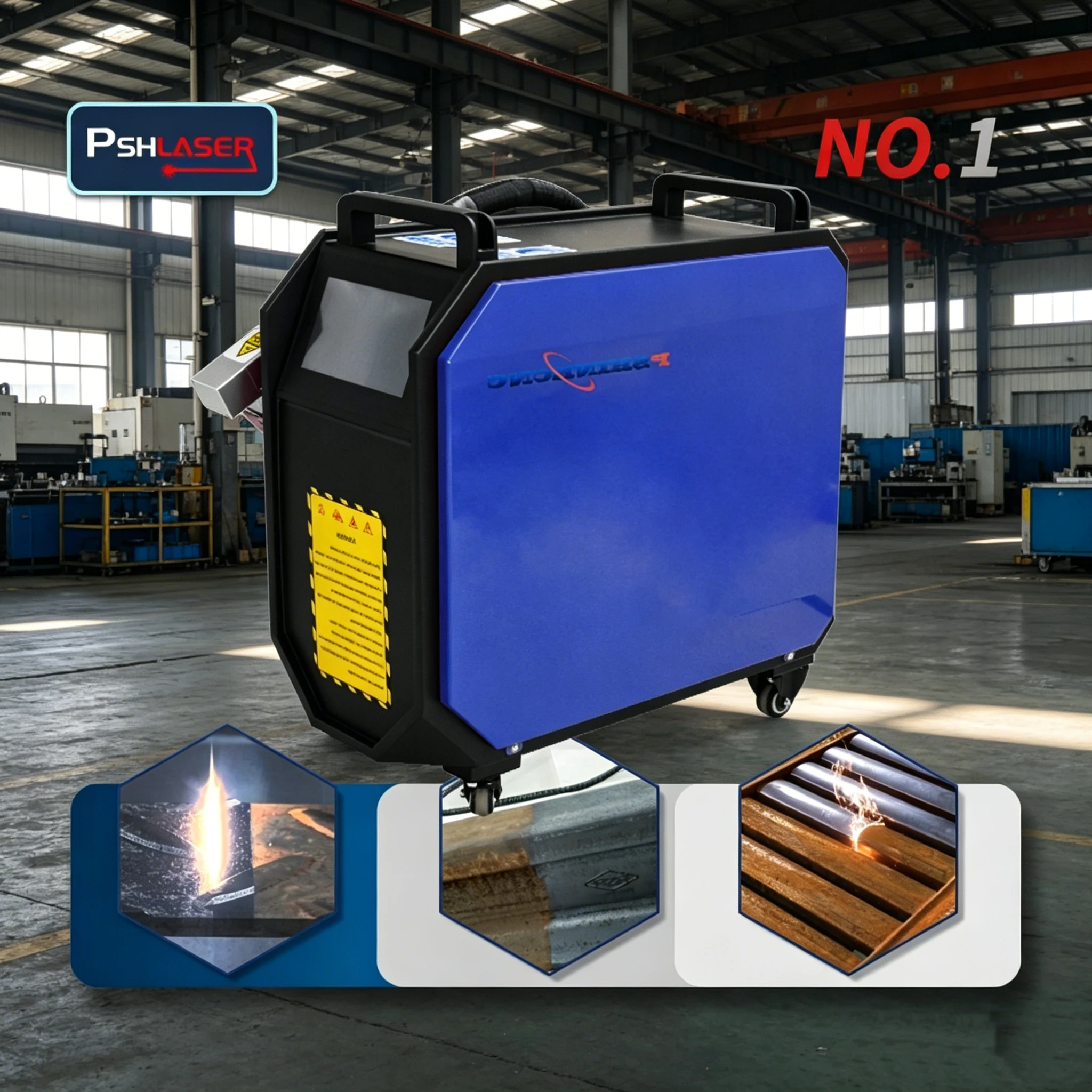 1000W/1500W/2000W Air Cooling Laser Cleaner, Compact Lightweight Laser Derusting Machine For Metal Surface Treatment