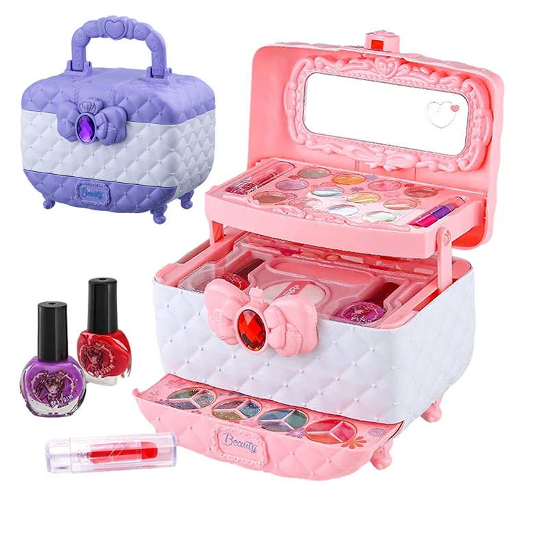 

Children Girl Princess Makeup Cosmetics Game Box Makeup Toys Set Lipstick Eyeshadow Safe Children Non Toxic Toy Birthday Present