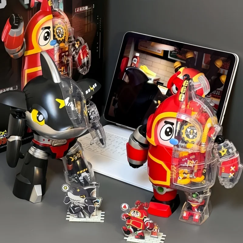 Armure en fer petit trésor Kabuda Semi mécanique grand Volume cafard en bois Bully requin Chili Anime jouet