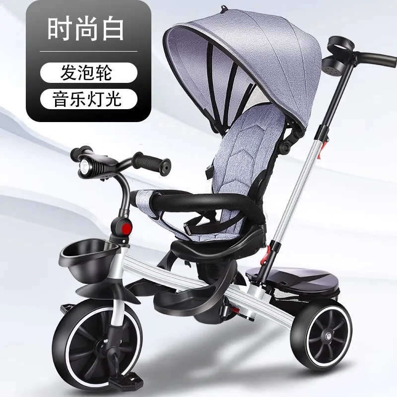 Kinder Dreirad Baby Trolley Spaziergang Baby Artefakt Fahrrad Kinderwagen 1-6