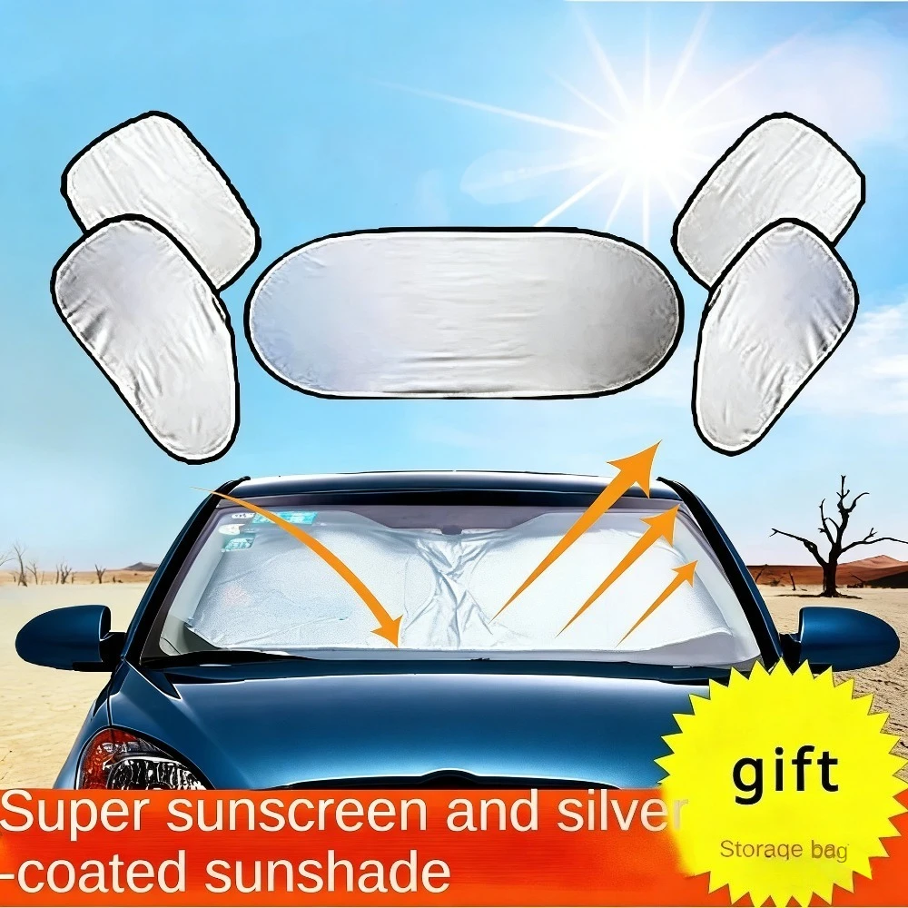 

6-Pack Foldable Windshield Sunshades UV Ray Blocking Heat Insulation for Cars Vehicle Heat Insulation Shield Auto Accessories