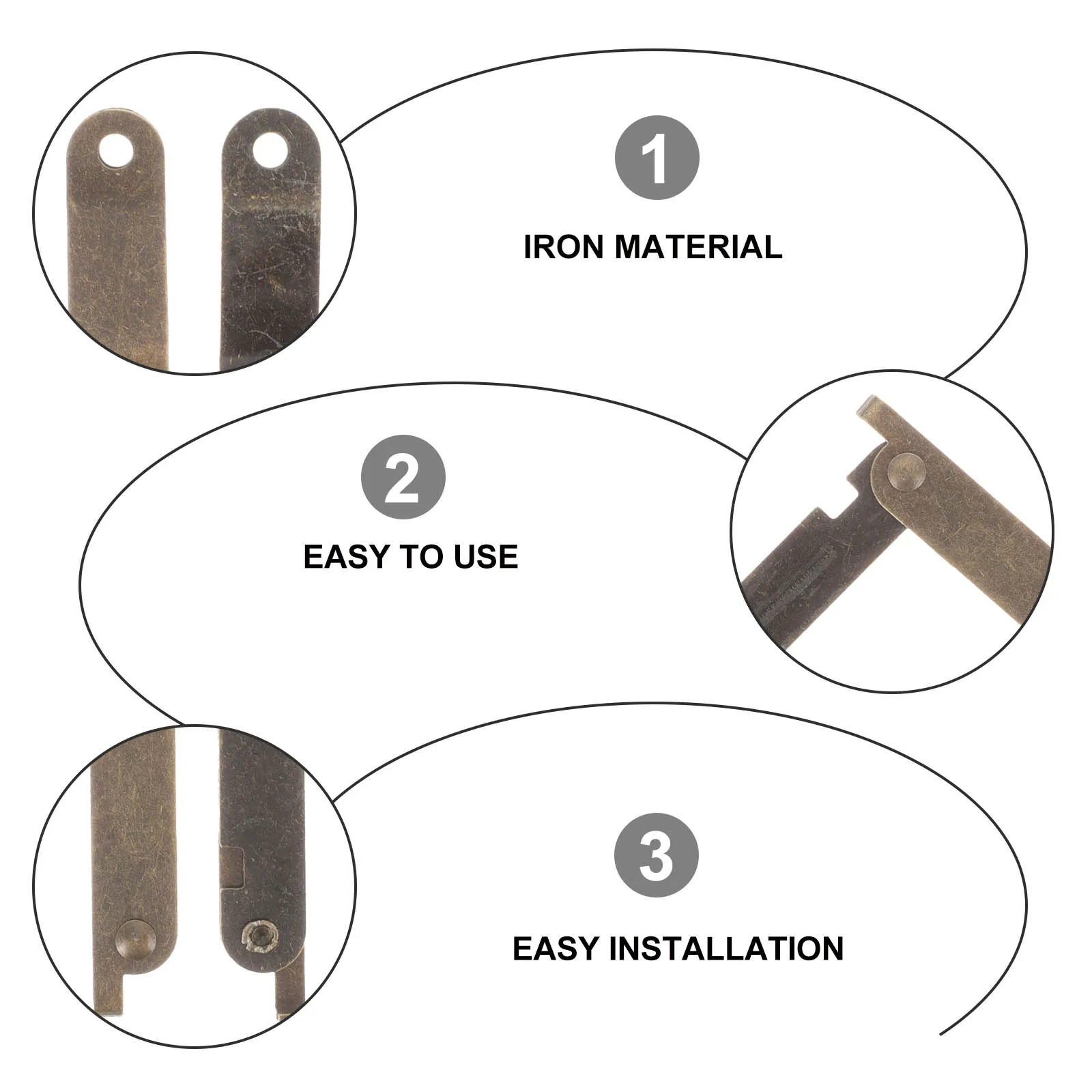

1 set 1 Set Heavy Duty Lid Support Hinges Universal Iron Box Hinges For Wooden Chest Cabinet Box Lid Drop Leaf Support Hardware