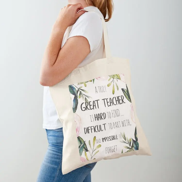 

Great teacher Quote / Teacher Farewell gift Leaving Gift Idea / Teacher appreciation / School Quote Tote Bag