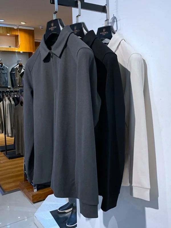 

Мужская осенне-зимняя толстовка с длинным рукавом на молнии, в полоску, мягкая, теплая, универсальная, для повседневной носки, новинка, модная, удобная, из полиэстера