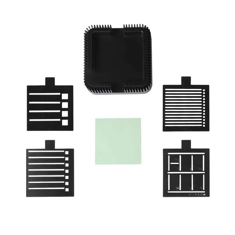 Drawing Template Sticky Note Holder Self-sticky Notes Efficient Note Holder Stationery Storage Marking Template Desk Organizer