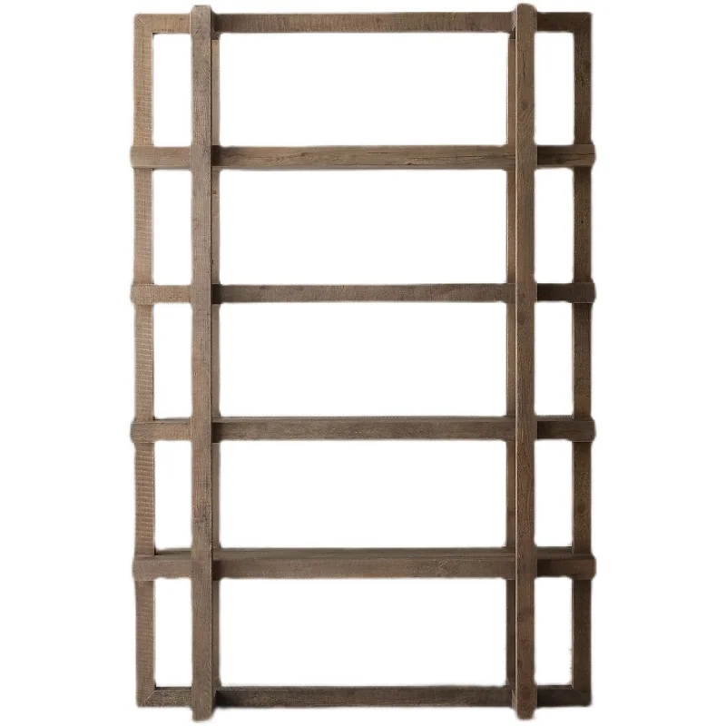 

*Living Room Furniture Storage Solid Wood Bookcase Wooden Shelf Bookshelf
