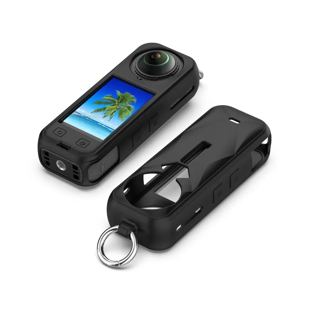 Silicone Protective Case For Insta360 X5 With Anti Lost Anti-scratch Protector Sleeve Cover Panoramic Camera Accessories