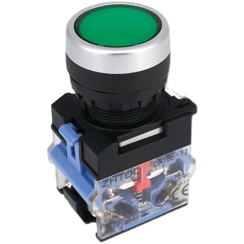 LA156 Button Switch LA38 Flat Button Round Power Supply XB2 Start Stop Automatic Check Point Button Self reset 1NO1NC