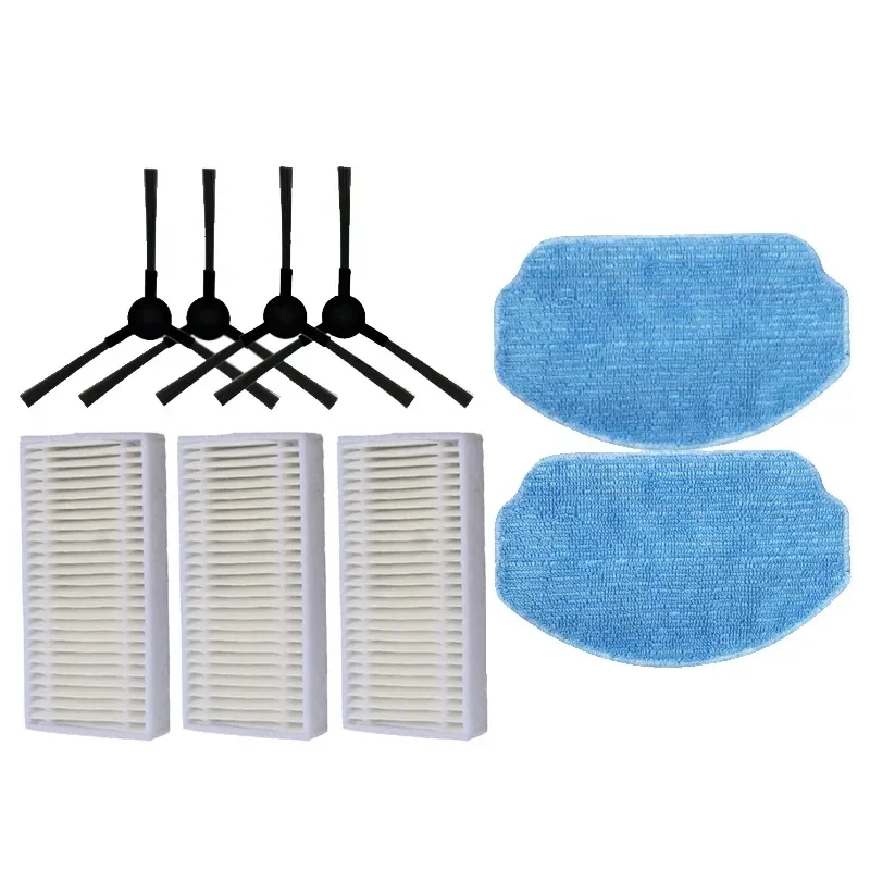 Robot Cleaner HEPA Filter Side Brush Mop Cloth Rags for Mamibot PROVAC TITAN Midea VCR04W Nedis WIFIVCR001CBK Robot Cleaner Part