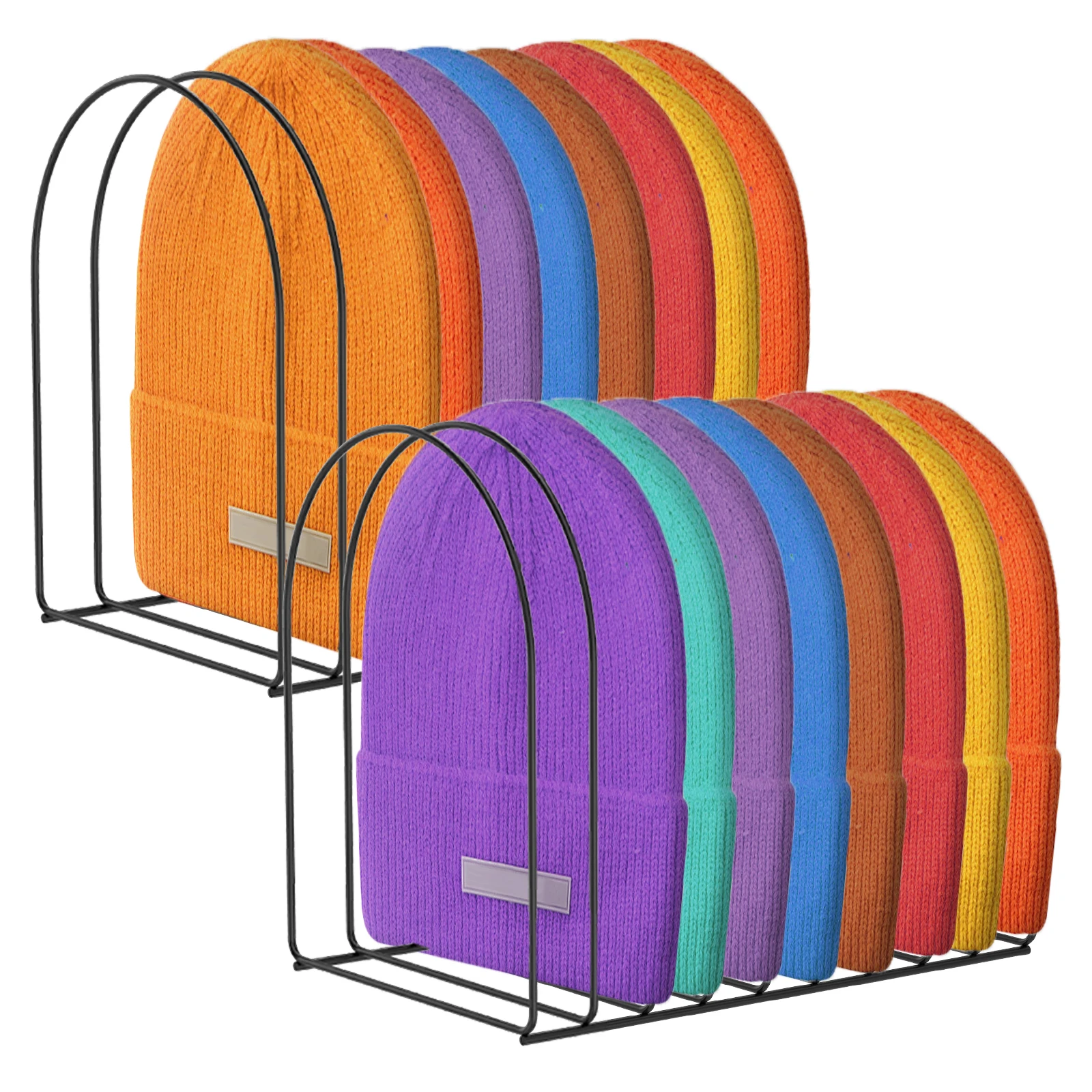2Pcs Eisen Wolle Kappe Organizer Mehrzweck Lagerung Winter Beanie Display Rack für Zähler Schrank Eingangsbereich Tischplatte