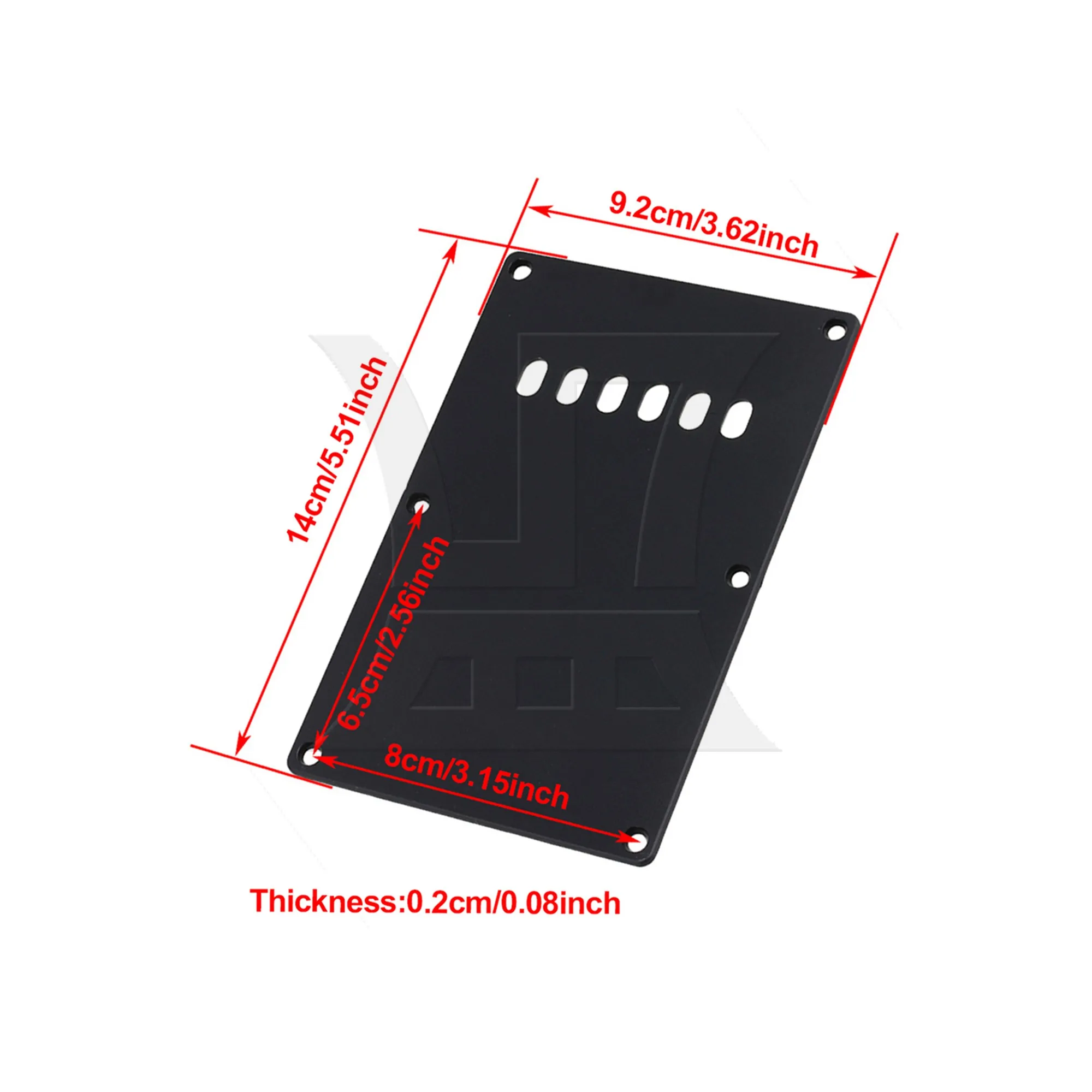

Yibuy 25 комплектов черной пластиковой крышки полости электрогитары с 6 отверстиями для винтов