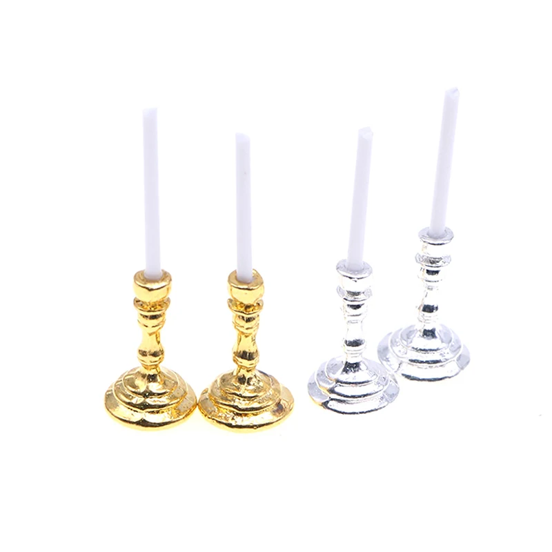 

Doll House Mini Simulation Candlestick Decoration Miniature Scene Props With Model Accessories