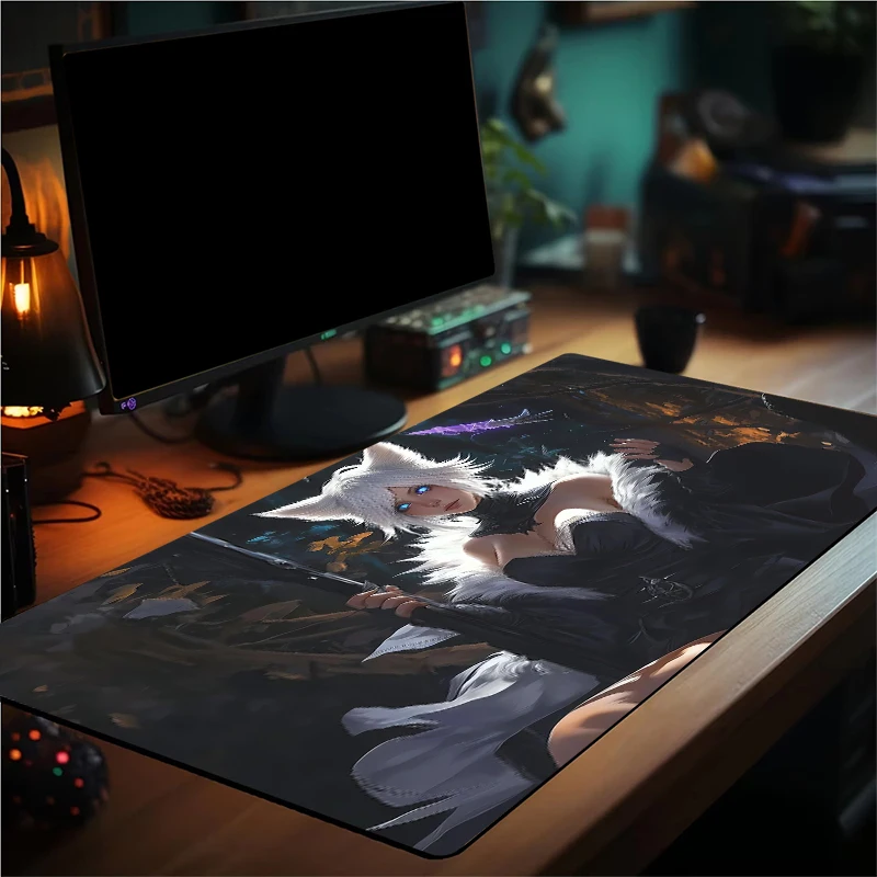 

Playmat Y'shtola Table Top Gamers Trading Card Games Mousepad Keyboard Gaming Pc Desk Mat Accessories Laptop Setup Mouse Mat