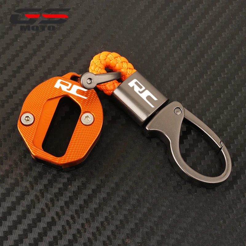 For Ktm Duke RC390 RC250 RC200 RC125 CNC Aluminum Moto Key Case Cover Shell Keychain Keyring Accessories Rc 125 200 250 390