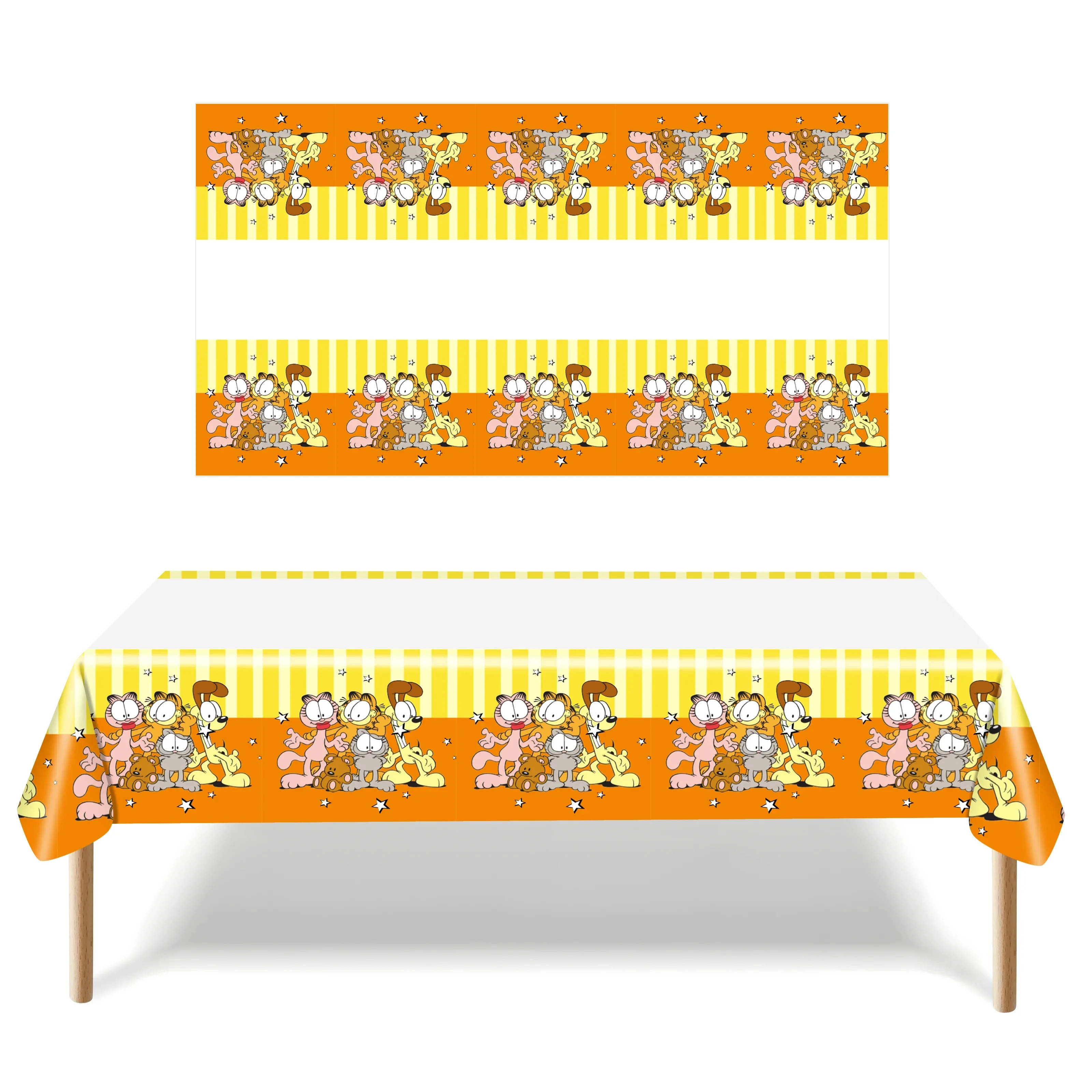 Cartoon G-Garfield Geburtstagsparty-Dekorationen Niedliche Orange Katzen-Ballons Teller Geschirr-Set für Babyparty Kinder-Geschenke – Detail 6