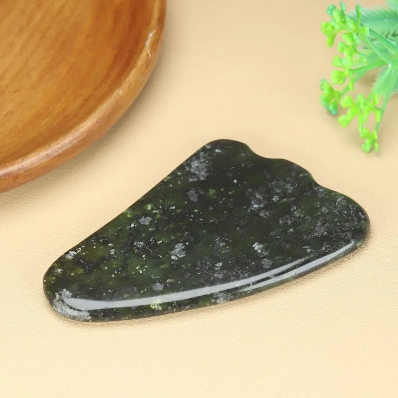 

Serpentine jade scraping black and green jade magnetic therapy cervical spine herb king stone scraping board universal scraping
