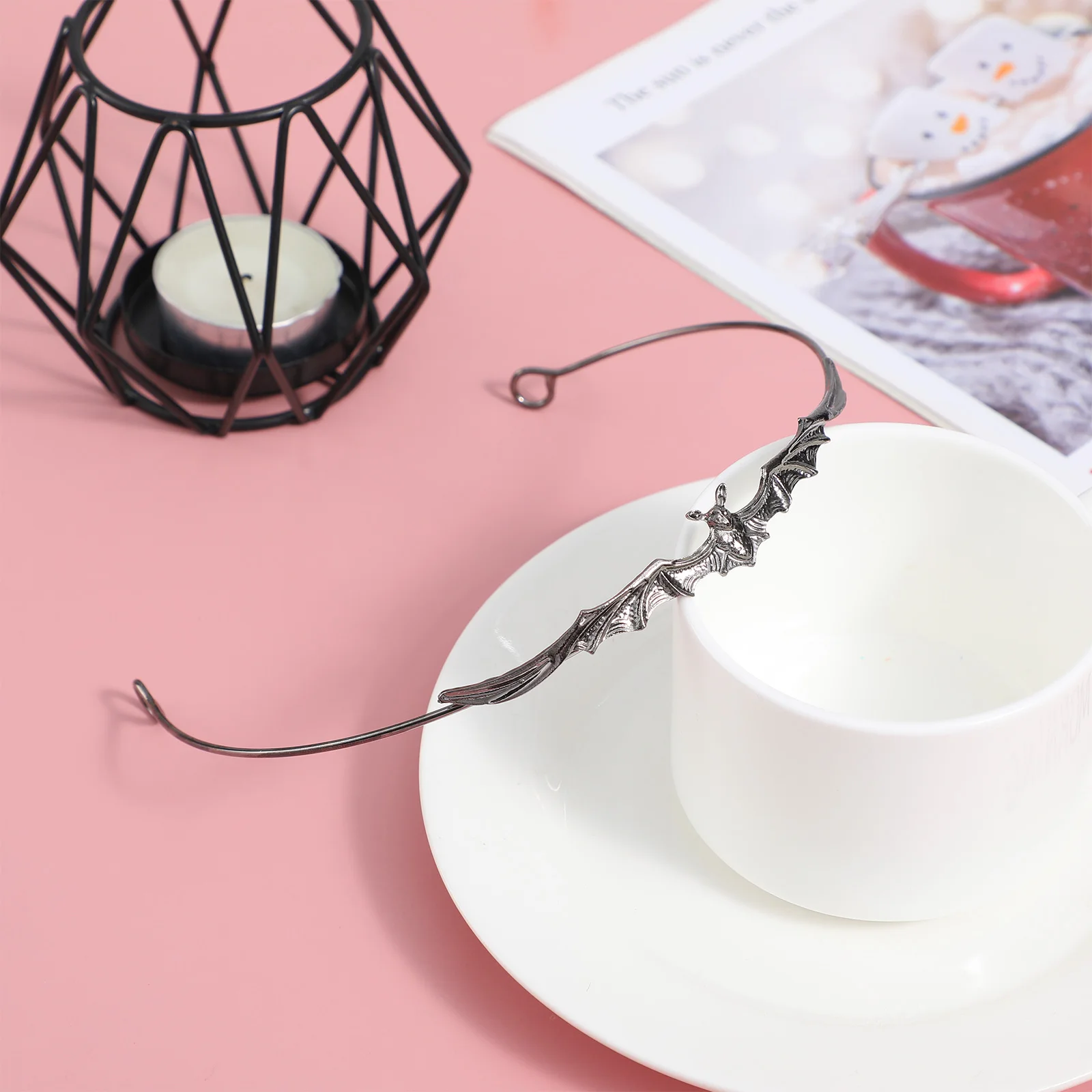 

Head Bands Bat Crown Headdress Women Halloween Hair Costume Headbands Black Spooky Alloy Hoop Miss